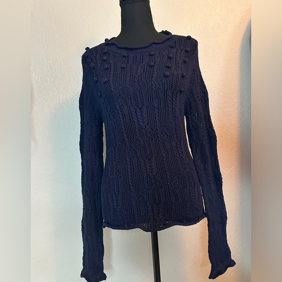 ULLA JOHNSON NAVY BLUE SWEATER SIZE MEDIUM - Picture 2 of 6